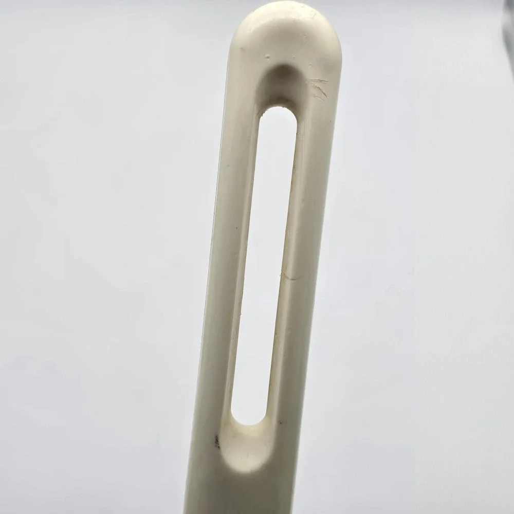 Vintage Bonny USA Slotted Serving Spoon Nylon Plastic Black w/White Handle